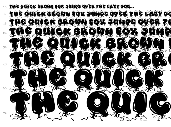 Kingthings Bloone! font waterfall